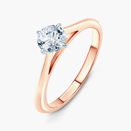 Pierścionek zaręczynowy The Light: dwukolorowe złoto, diament